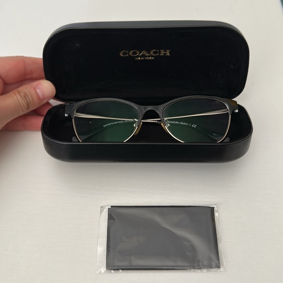 Coach HC5130 eyeglasses for women in Black/Shiny Light Gold Coach Black and Light Gold Glasses